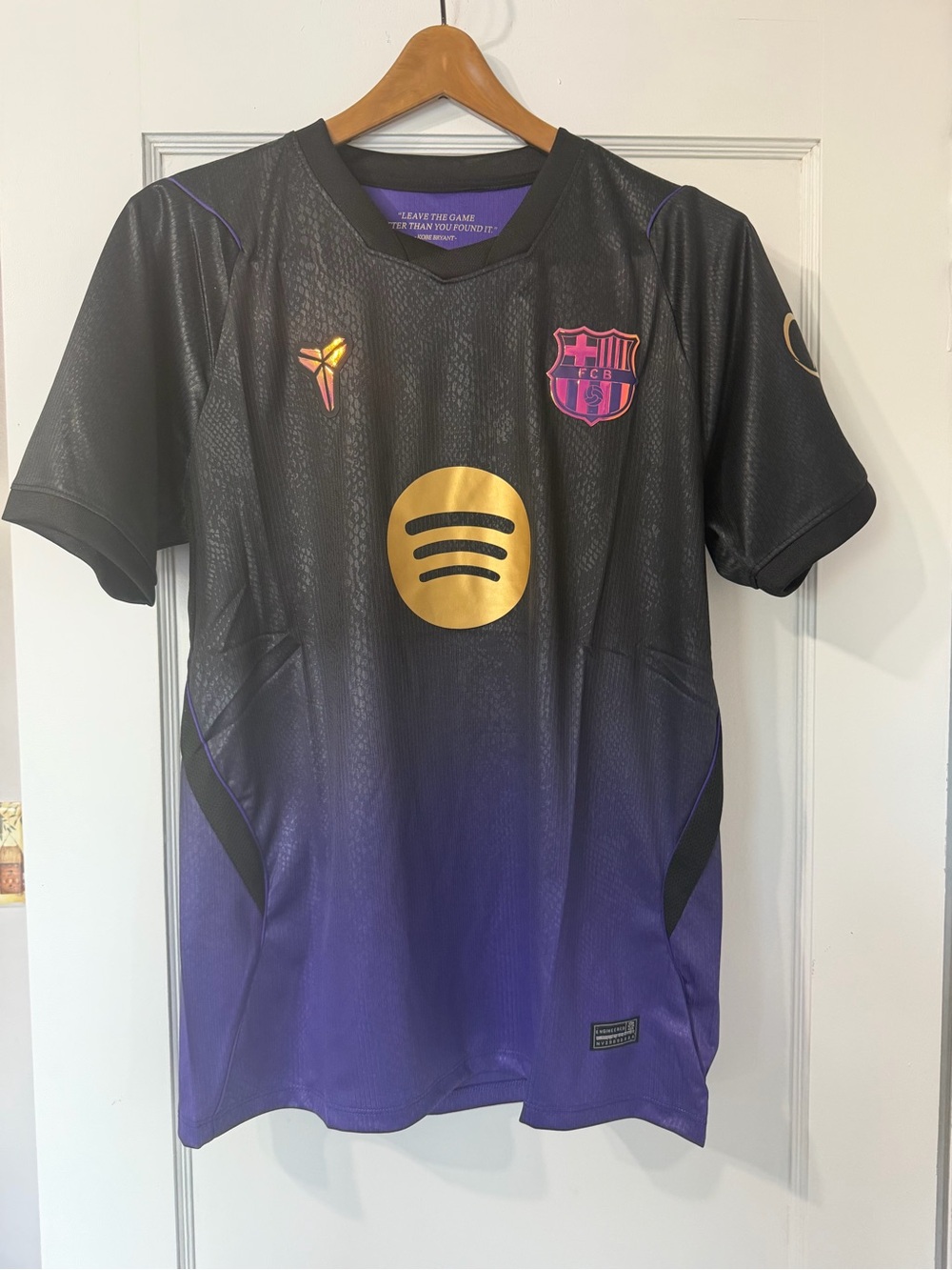 Black & Purple Soccer Jersey with Gold Logo